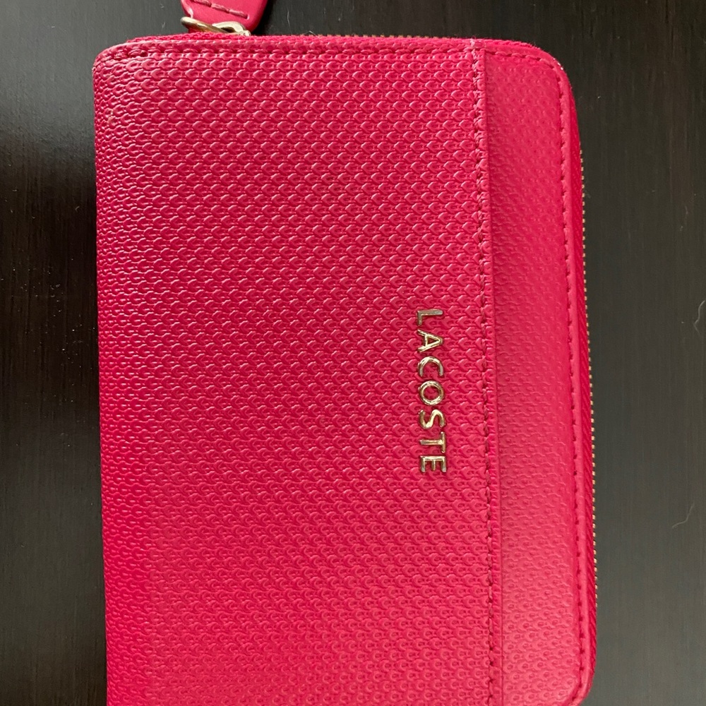 Lacoste wallet hot pink